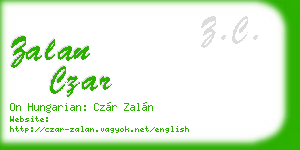 zalan czar business card