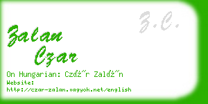 zalan czar business card